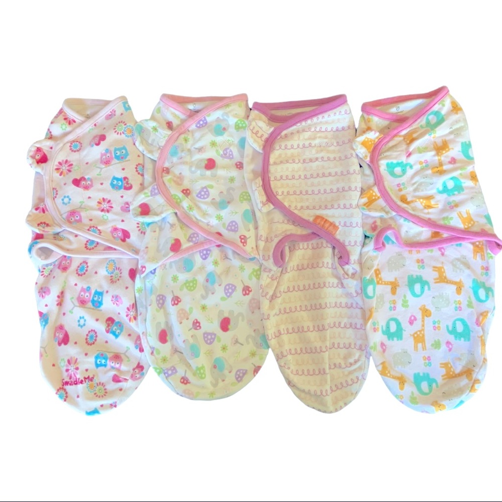 **SOLD** Baby Girl Swaddle Me Velcro Swaddle Bundle - Picture 1 of 8